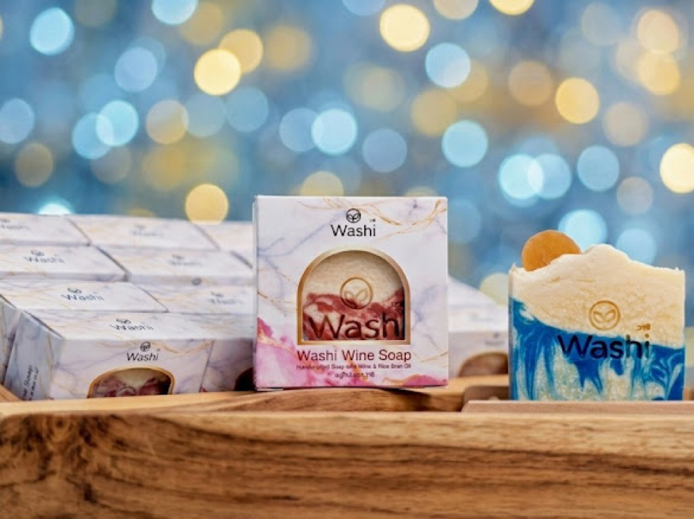 สบู่ไวน์สูตรน้ำมันรำข้าว / Wine Soap